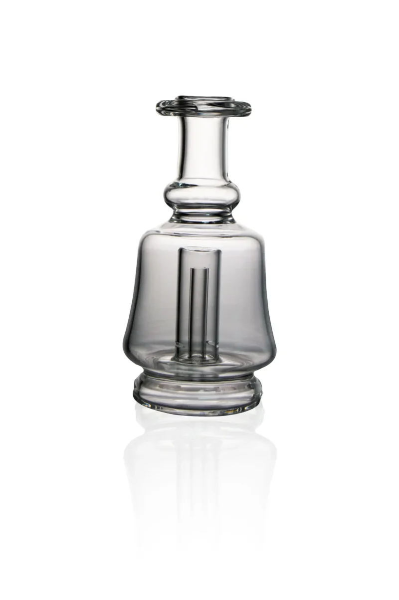 Puffco Peak Pro Glass Attachment showcasing Wiidz SOC design in a vertical orientation, highlighting its innovative features and high-quality craftsmanship.