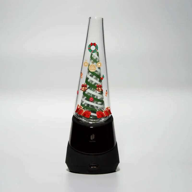 Puffco Glass Wiidz Christmas decoration installed facing south, featuring a stylish design with a festive theme.