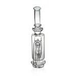 Puffco Peak glass attachment Wiidz barrel positioned north, showcasing its sleek design and functionality for enhanced dabbing experience.