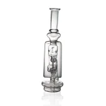 Puffco Peak glass attachment Wiidz barrel positioned facing south, showcasing its unique design and functionality for enhanced concentrate consumption.