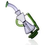 Puffco Peak glass attachment featuring the Wiidz Dark Elf design, showcasing a tilted perspective for a unique aesthetic appeal.