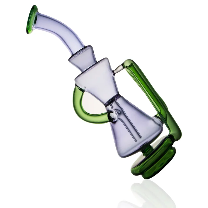 puffco peak glass attachment wiidz dark elf tilted.webp Puffco Peak glass attachment featuring the Wiidz Dark Elf design, showcasing a tilted perspective for a unique aesthetic appeal.