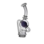 Puffco Peak glass attachment displayed at Wiidz Salon, facing west, showcasing its unique design and functionality for enhanced concentrate consumption.