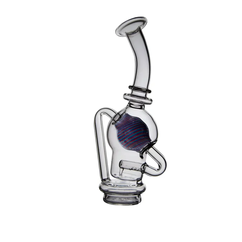 Puffco Peak glass attachment displayed at Wiidz Salon, facing west, showcasing its unique design and functionality for enhanced concentrate consumption.