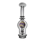 Puffco Peak glass attachment displayed at Wiidz Salon, featuring a sleek design and stylish aesthetics, oriented towards the north.