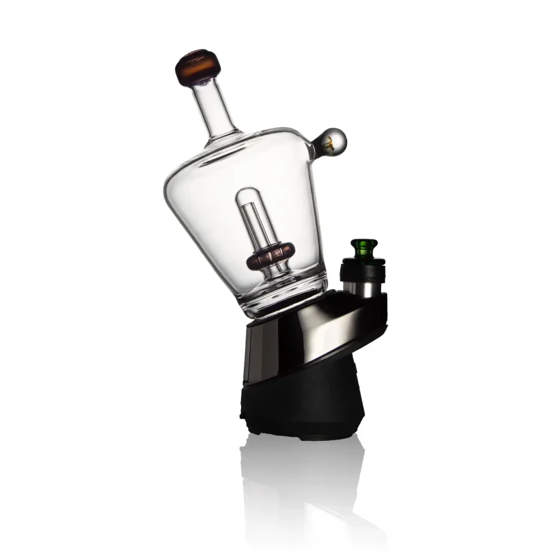 Puffco Peak glass attachment Wiidz Titan installed facing west, showcasing the sleek design and functionality for enhanced vaping experience.