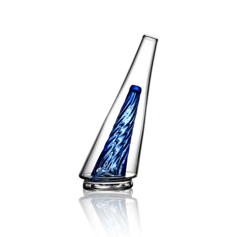 puffco peak glass wiidz original2.0 blue facing west.webp Puffco Peak Glass Wiidz Original 2.0 in Blue, showcasing its elegant design and rich color, positioned facing west.