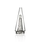 Puffco Peak Glass Wiidz 2.0 in Clear, showcasing a stylish design facing south, perfect for concentrate enthusiasts.