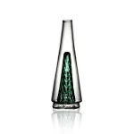 Puffco Peak glass Wiidz Original 2.0 in emerald color, positioned facing north, showcasing its unique design and high-quality craftsmanship for a premium vaping experience.