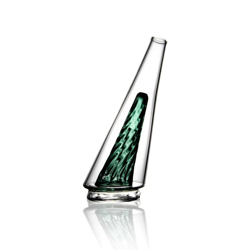 puffco peak glass wiidz original2.0 emerald facing west.webp Puffco Peak Glass Wiidz Original 2.0 in Emerald Color, Showcasing West View, Ideal for Dabbing and Concentrates