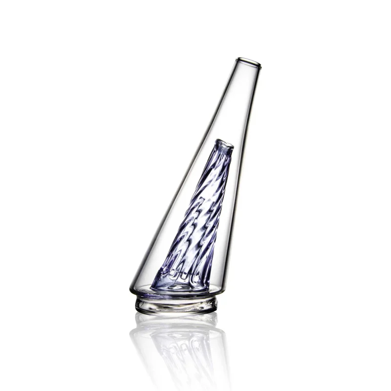 puffco peak glass wiidz original2.0 lavender facing west.webp Puffco Peak Glass Wiidz Original 2.0 in lavender color, beautifully displayed facing west, showcasing its unique design and craftsmanship.