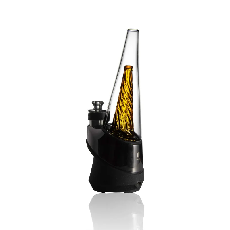 Puffco Peak Glass Wiidz Original 2.0 in vibrant yellow, showcasing its sleek design while facing southeast, perfect for high-quality dabbing experiences.