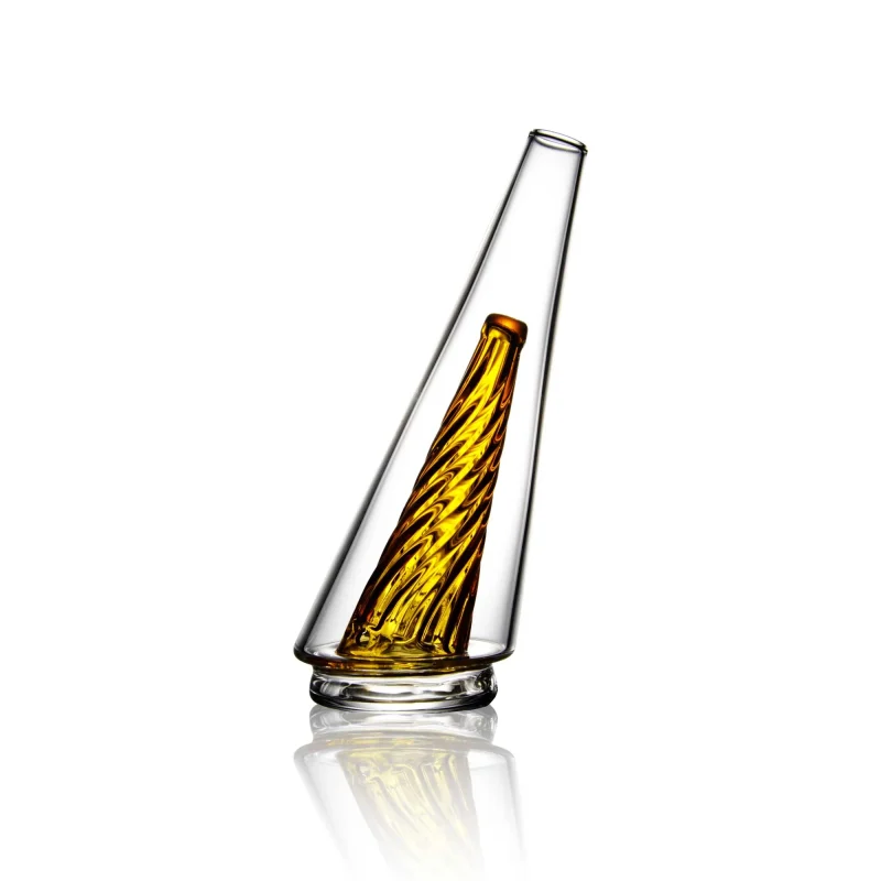 Puffco Peak Glass Wiidz Original 2.0 in yellow color, showcasing a sleek design, captured facing west for a stylish view of this innovative device for vapor enthusiasts.