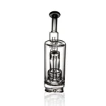 Puffco Peak Pro glass attachment showcasing the WIIDZ Badger design, oriented north, perfect for enhancing vapor delivery and style.