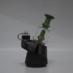 Puffco Peak Pro glass attachment WIIDZ Pico in vibrant green, expertly installed and oriented towards the east, showcasing its sleek design and functionality for enhanced dabbing experiences.