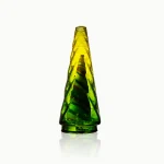 Puffco Peak Pro glass attachment in Wiidz Dawn design, featuring a stunning sunset palette, oriented southward for optimal viewing.