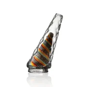 Puffco Peak Pro glass attachment featuring Wiidz diamond design, showcasing an elegant look for a premium dabbing experience.