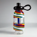 Puffco Peak Pro glass attachment featuring a Wiidz flask, positioned to the west, showcasing a sleek design and functional elegance for optimal vaporization.