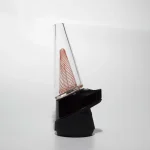 Puffco Peak Pro glass attachment Wiidz Pumpkin installed facing west, showcasing its unique design and functionality for enhanced vaping experience.