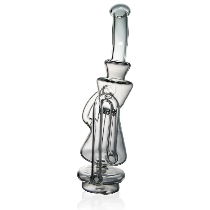 Puffco Peak Pro glass attachment Wiidz recycler oriented north, showcasing its sleek design and functionality for optimal dabbing experience.
