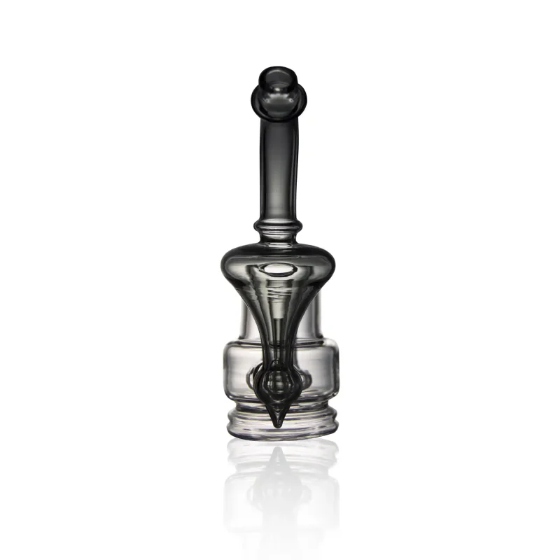 Puffco Peak Pro glass attachment in Wiidz Sherlock Black, elegantly designed and facing south, ideal for enhancing your dabbing experience.