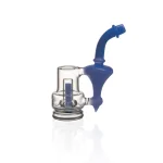 Puffco Peak Pro glass attachment Wiidz Sherlock in blue, designed for optimal vapor experience, shown facing east.