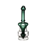 Puffco Peak Pro glass attachment in Wiidz Sherlock Green, designed for optimal performance and stylish aesthetics, oriented facing south.