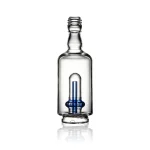 Puffco Peak Pro glass attachment in Tipsy Blue, displayed upright, showcasing its sleek design and vibrant color.