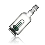 Puffco Peak Pro glass attachment in Wiidz Tipsy Green tilted angle, showcasing its stylish design and functionality for an enhanced dabbing experience.