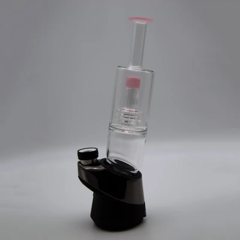 Puffco Peak Pro glass attachment Wiidz Tower installed facing east, showcasing a stylish design and enhanced vapor experience.