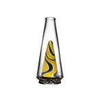 Puffco Peak Pro glass attachment in Wiidz yellow color, showcasing the vapor direction facing south, perfect for enhancing your dabbing experience.